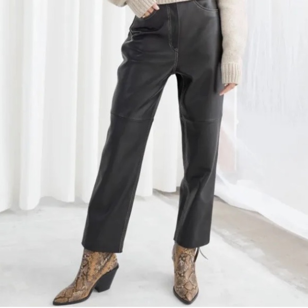 & Other Stories Leather Pants